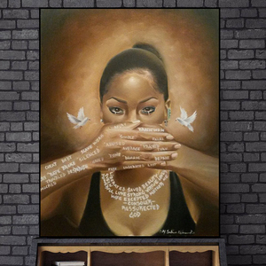 <span class=keywords><strong>Peinture</strong></span> à l'huile sur toile murale africaine 1 pièce, affiche personnalisée - Product Image 4