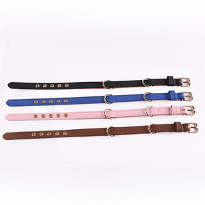 Collar de Perro de Cuero PU al por Mayor, Color Sólido, Ajustable, para Paseos Diarios, Collares para Perros Resistentes, Impermeables, Clásicos - Product Image 4