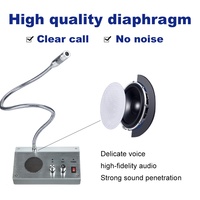 Système d'interphone filaire bidirectionnel portable pour fenêtre, microphone à condensateur col de cygne anti-interférence pour entreprises, bureaux et hôpitaux