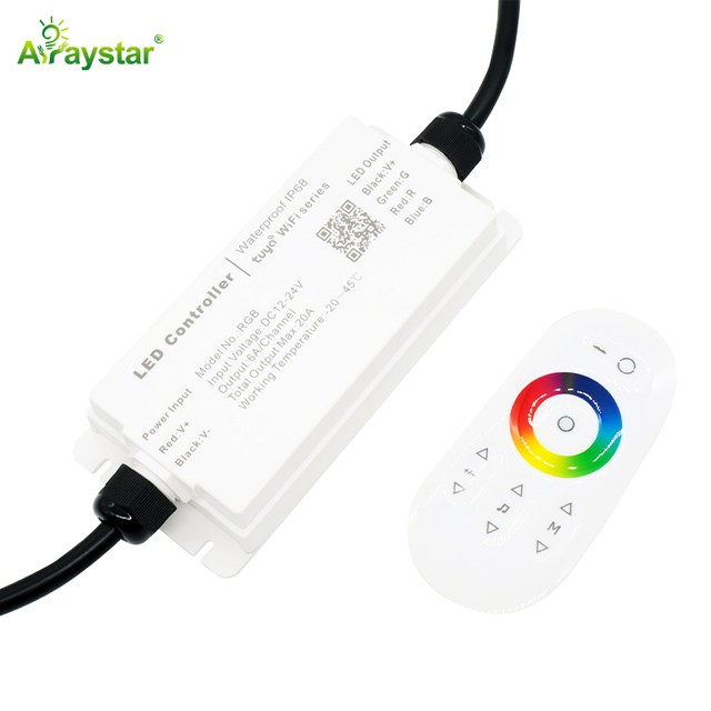 Smart Tuya WIFI APP RGB LED Controller IP68 Waterproof LED Strip Controller with Timer & Scene Function