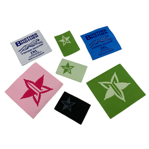 Etiqueta de marca con logotipo personalizado de alta densidad y bajo costo, etiqueta tejida de corte recto, Etiqueta interior para ropa para chaqueta - Product Image 1