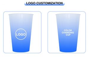 Gobelets de fête 16 oz, gobelets réutilisables en plastique changeant de couleur pour boissons froides, bière, jus, lait, mugs de voyage personnalisés - Product Image 4