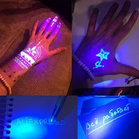 Stylo à encre invisible magique espion 7 couleurs avec lumière UV pour messages secrets