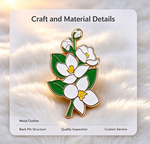 Women’s Custom Metal Logo Enamel Brooch, Personalized <b>Gold</b> <b>Letter</b> Pin, Custom Logo Garment Brooch - Product Image 2