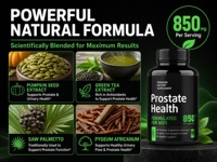 Capsules de santé de la prostate en marque privée pour hommes avec extrait de palmier nain et de graines de citrouille, complément alimentaire à base de plantes 850 mg, 60 capsules