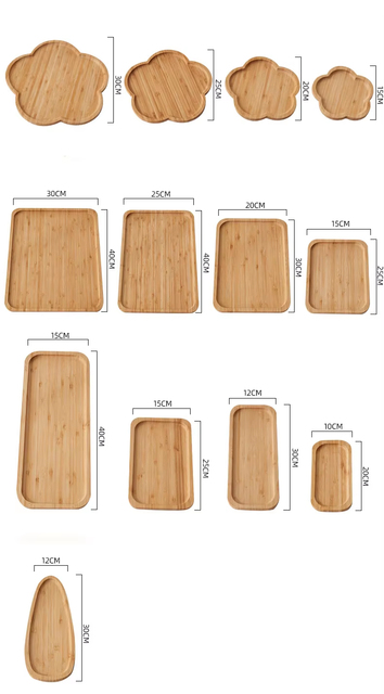 Wholesale Bamboo and Wooden Serving Trays for Restaurants Food Safe Plates with Custom Engraved logo Bulk