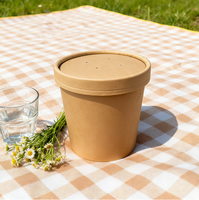 Bol en papier kraft jetable biodégradable de qualité alimentaire de qualité supérieure Boîte à lunch en papier naturel ou blanc pour l'école ou le camping