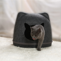 Chats maison panier feutre naturel jouet pour animaux de compagnie chat Tunnel grotte lits nid drôle rond type d'oeuf avec tapis pour petits chiens chiot fournitures pour animaux de compagnie