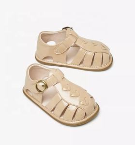 Suola in gomma per esterni sandali estivi in pelle antiscivolo per neonate Cute Little Kids First Walker Shoes - Product Image 4