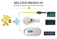 Étiquette d'oreille de bétail Uhf Rfid Fdx-b Hdx Nfc puce d'étiquette d'oreille d'animal de bétail pour mouton chèvre vache cochon