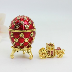 Boîte à Œufs en Métal Émaillé Premium SHINNYGIFTS - Mini <span class=keywords><strong>Porte</strong></span>-Bijoux Souvenir Décoration Artistique - Product Image 2