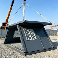 Casa Prefabricada Plegable de Fábrica, Casa Contenedor Plegable de 20 pies/40 pies, Casa Contenedor de Despliegue Rápido, Paquete Plano Prefabricado