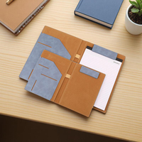 Porte-documents A4 A5, classeur de documents professionnel, multifonctionnel, en cuir PU, avec clip, carnet de conférence, dossier pour le bureau