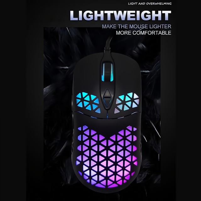 Plug-and-Play 88 Light Modes RGB Computer Mouse Gamer USB Optical 6D Backlit Gaming Mouse