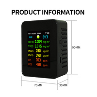 WiFi Tuya 9-en-1 Moniteur de qualité de l'air Intérieur CO2 PM2.5 Détecteur de gaz Qualité de l'air ambiant & Pollution Co Meter Tuya Analyseurs de gaz