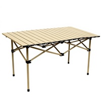 Table pliante légère rectangulaire à quatre pieds, portable pour le camping, le pique-nique, le barbecue et les repas