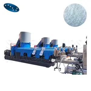 Machine de granulation de plastique PE PP Double étapes/machine de fabrication de granulés de plastique recyclable prix
