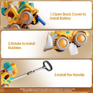 Safe Summer Outdoor Engineering Vehicle Bubbles <strong>Lawn</strong> <strong>Mower</strong> <strong>Toy</strong> for Toddler Kids Bubble Making Machine - Product Image 5