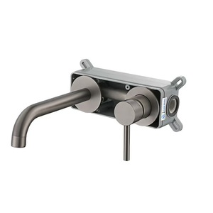 304 Stainless Steel Wall Mount Basin Faucet Single Handle Ceramic Valve Core 1.5gpm Flow Rate For Washbasin - Product Image 2