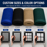 Filet de sécurité robuste pour piscine, résistant aux UV, pour piscine creusée, maille protectrice pour enfants et animaux domestiques avec crochets d'ancrage