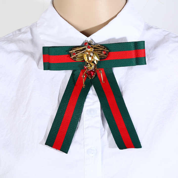 3 Spille A Fiocco Con Perle E Strass - Decorazione Elegante Per Abiti E Occasioni Speciali - Foto 1