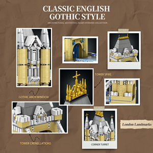 Reobrix 55018 9782PCS London Tower Bridge Building Block Brick Set Model Technical Educational Toy Plastic Modern Festival Gift - Product Image 6