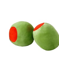 Coussin en peluche Olive mignon, cadeau Kawaii en forme de fruit, peluche à câliner, cadeau, coussin décoratif doux et original, rembourré en PP