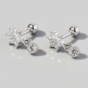 <span class=keywords><strong>Orecchini</strong></span> chirurgici in <span class=keywords><strong>acciaio</strong></span> inossidabile 316L bellissimi in argento Zirconia pietra preziosa in oro rodio per sposa <span class=keywords><strong>donna</strong></span> gioielli da sposa - Product Image 4