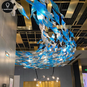 Tùy Chỉnh Trong Nhà Phong Cách Hiện Đại Dài Hình Bầu Dục <span class=keywords><strong>LED</strong></span> Đèn Chùm Thép Không Gỉ Điều Khiển Từ Xa Nhà Văn Phòng Khách Sạn Biệt Thự Trung Tâm Mua Sắm Cầu Thang - Product Image 2