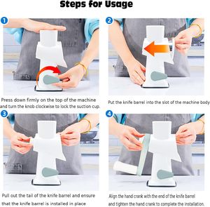 Kitchen Tools & Gadgets <b>Vegetable</b> <b>Cutter</b> Potato <b>Cutter</b> Utensils <b>Multifunctional</b> Rotary Cheese Grater Cooking Use Shredder - Product Image 3