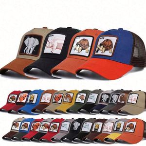 Factory Wholesale 5-Panel Trucker Cap with <b>Animal</b> Patch Sporty Style Customized Baseball Caps Common Fabric - Product Image 1