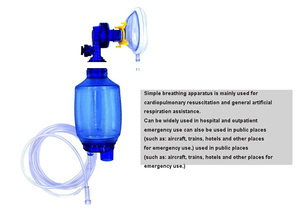 ถุงช่วยหายใจแบบพกพาชนิดใช้มือทำจากพีวีซีซิลิโคนสำหรับการฝึกซ้อมการทำ CPR รุ่นใช้งานทางการแพทย์แบบง่าย - Product Image 4