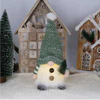 Nouvelle décoration de Noël lumineuse en peluche avec lumière, poupée Rudolph, design aiguilles de pin, décoration de fenêtre, hauteur 29 cm