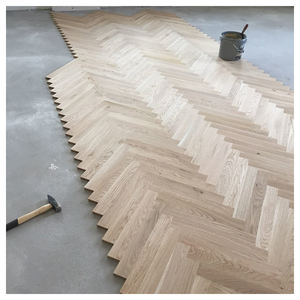 Apolloy 3mm Real Oak Light Cream Herringbone Roble francés Suelo de madera dura de ingeniería - Product Image 6