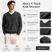 Pull en tricot classique pour homme, col en V, couleur unie, minimaliste, doux, à mailles fines, pull-over, polyvalent, essentiel, tricot pour homme