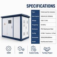 Subestación Compacta Prefabricada Wanbo-276 de 500 kVA y 10 kV con Transformador, RMU y Panel de Baja Tensión