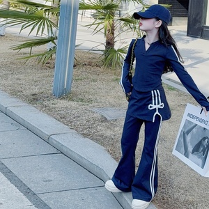 Set Gonna e Pantaloni con Fiocco per Bambine, Abbigliamento Casual alla <span class=keywords><strong>Moda</strong></span> per Primavera e Autunno - Product Image 6