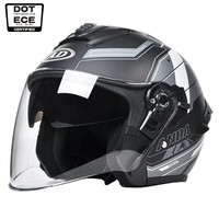 Casque de moto modulaire à double visière léger en ABS unisexe pour adultes certifié DOT respirant et sûr pour toutes les saisons