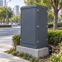 Armoire réseau en acier personnalisée 22U pour extérieur avec refroidissement par air, protection IP65 contre les intempéries pour serveurs et équipements de télécommunications, en stock