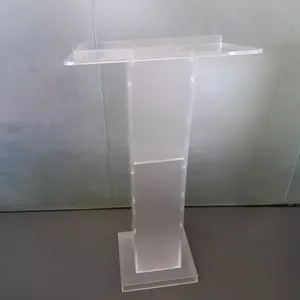 Floor Standing Transparente Acrílico Palestra Vidro Acrílico verde Plexiglass Podium Pulpit