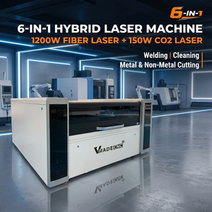 Machine de découpe/soudage au laser CNC à fibre et CO2 VMADE 6-en-1 pour tôles métalliques 1200W - Product Image 1