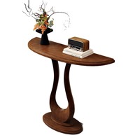 Table d'entrée ovale minimaliste moderne, table d'angle pour salon, meuble de rangement ultra-étroit pour couloir, idéal pour la maison, l'hôtel ou l'appartement
