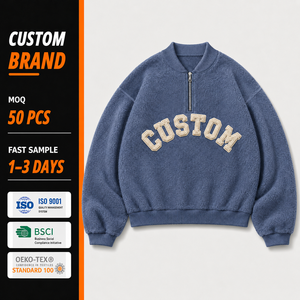 Herren-Sweatshirt Maßgefertigt Hochwertig 420 GSM 100% Terry-Baumwolle Französischer Stil Langarm 4XL für Einfarbige Kinder-Wintersweatshirts - Product Image 1