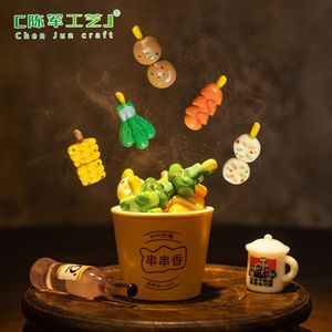 Brochetas de Barbacoa de Simulación de Micropaisaje Weij, Comida Deliciosa, Artículos Decorativos DIY, Imanes para Refrigerador, Pinzas para el Cabello, Cuerda - Product Image 2