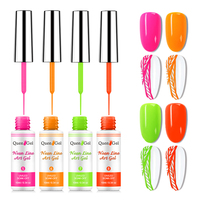 Échantillons gratuits 10ml néon couleur ligne Art Gel vente en gros personnalisé ongles fournitures UV peinture Gel Liner Nail Art Gel