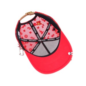 Casquette de camionneur en cuir à 5 panneaux TCAP Chine avec logo en strass et broche de casquette - Product Image 5
