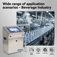 Imprimante jet d'encre CIJ automatique haute performance à encre blanche pour l'impression de la date d'expiration et des numéros de série sur les emballages souples et les emballages d'œufs