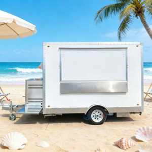 带烹饪设备的普通食品车/带冰箱冰柜的华夫饼冰淇淋糖果披萨食品拖车/野营拖车 - Product Image 1