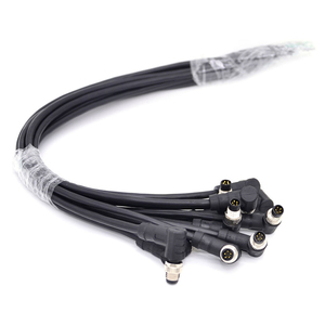 Connecteur de câble circulaire électronique M8, 4, 5, 6 broches, étanche IP67, à visser, mâle/femelle, prise industrielle, alimentation LED <span class=keywords><strong>CuZn</strong></span> - Product Image 3