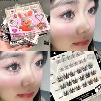 Cappuvini – Faux cils 3D style bande dessinée, naturels, sans colle, légers, 4 couleurs, 36/48 bouquets, confortables à porter, pour la beauté